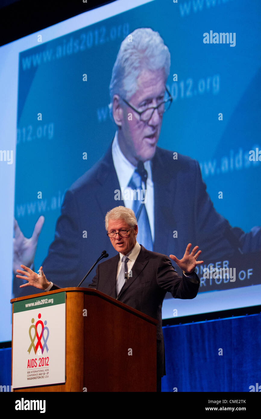 Former US President Bill Clinton speaks at the 2012 International AIDS ...