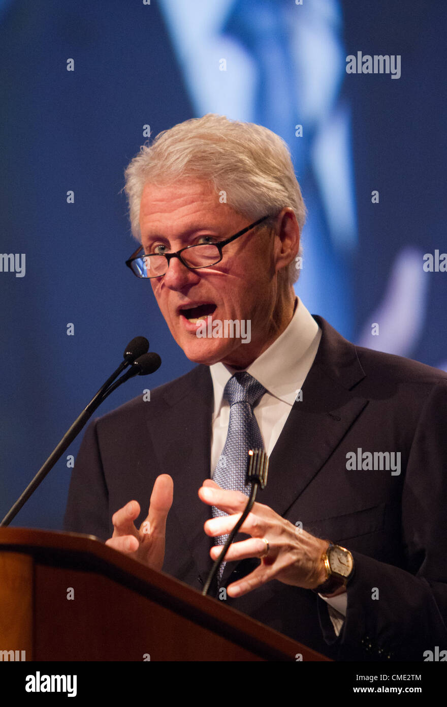 Former US President Bill Clinton speaks at the 2012 International AIDS ...