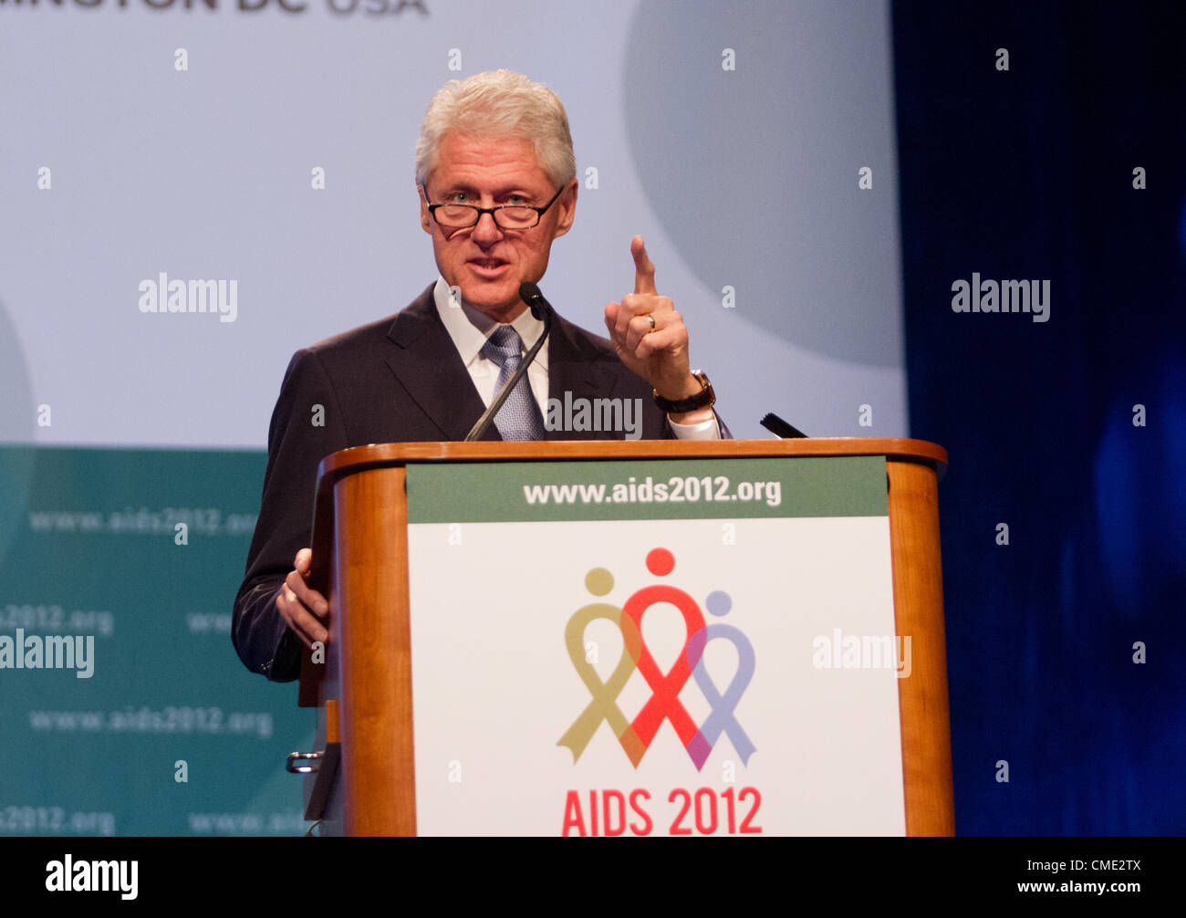 Former US President Bill Clinton speaks at the 2012 International AIDS ...