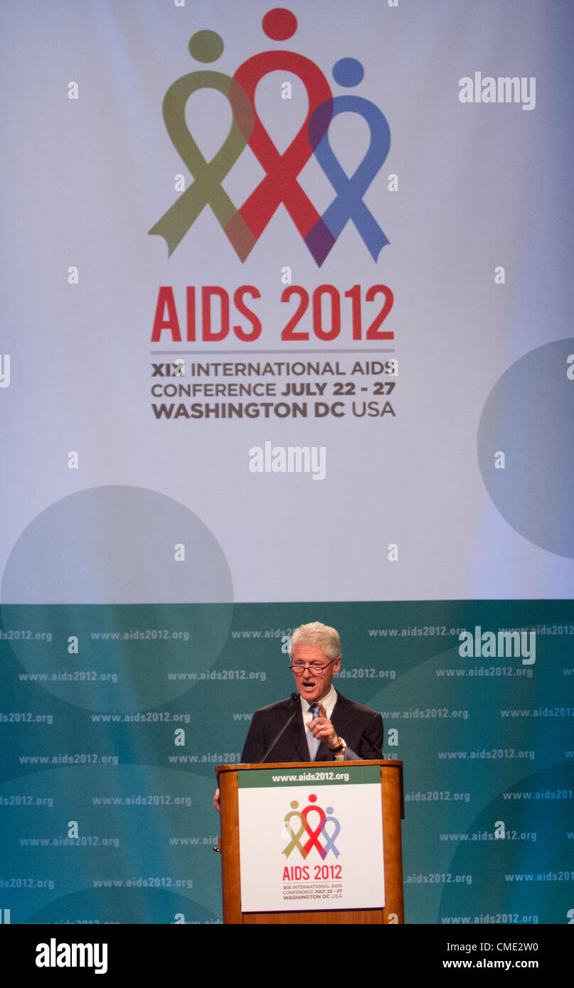 Former US President Bill Clinton speaks at the 2012 International AIDS ...