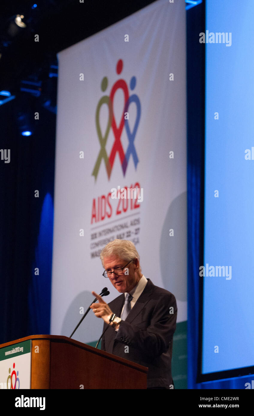 Former US President Bill Clinton speaks at the 2012 International AIDS ...