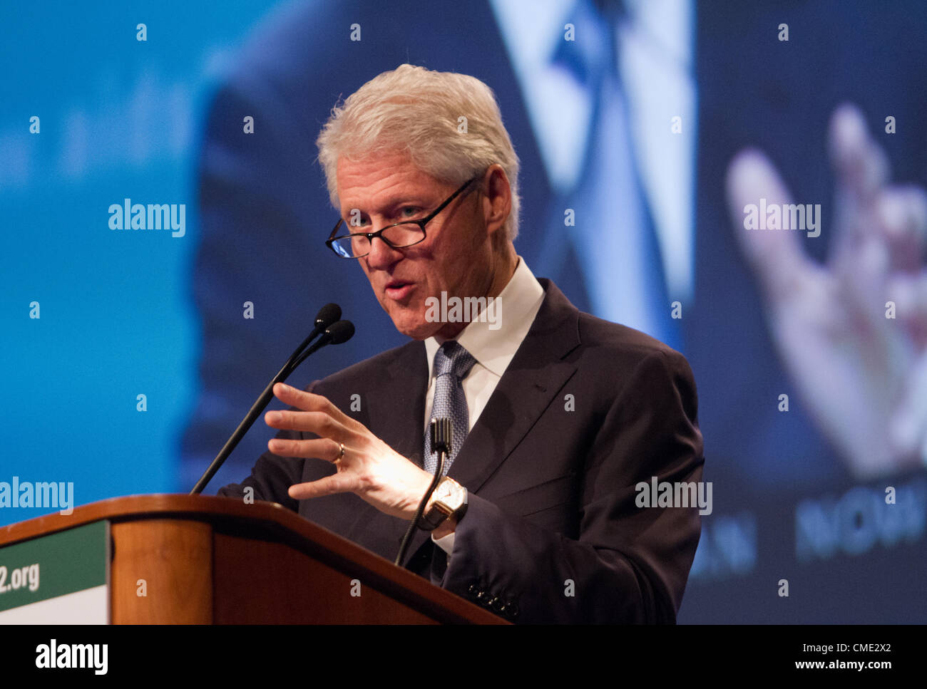 Former US President Bill Clinton speaks at the 2012 International AIDS ...