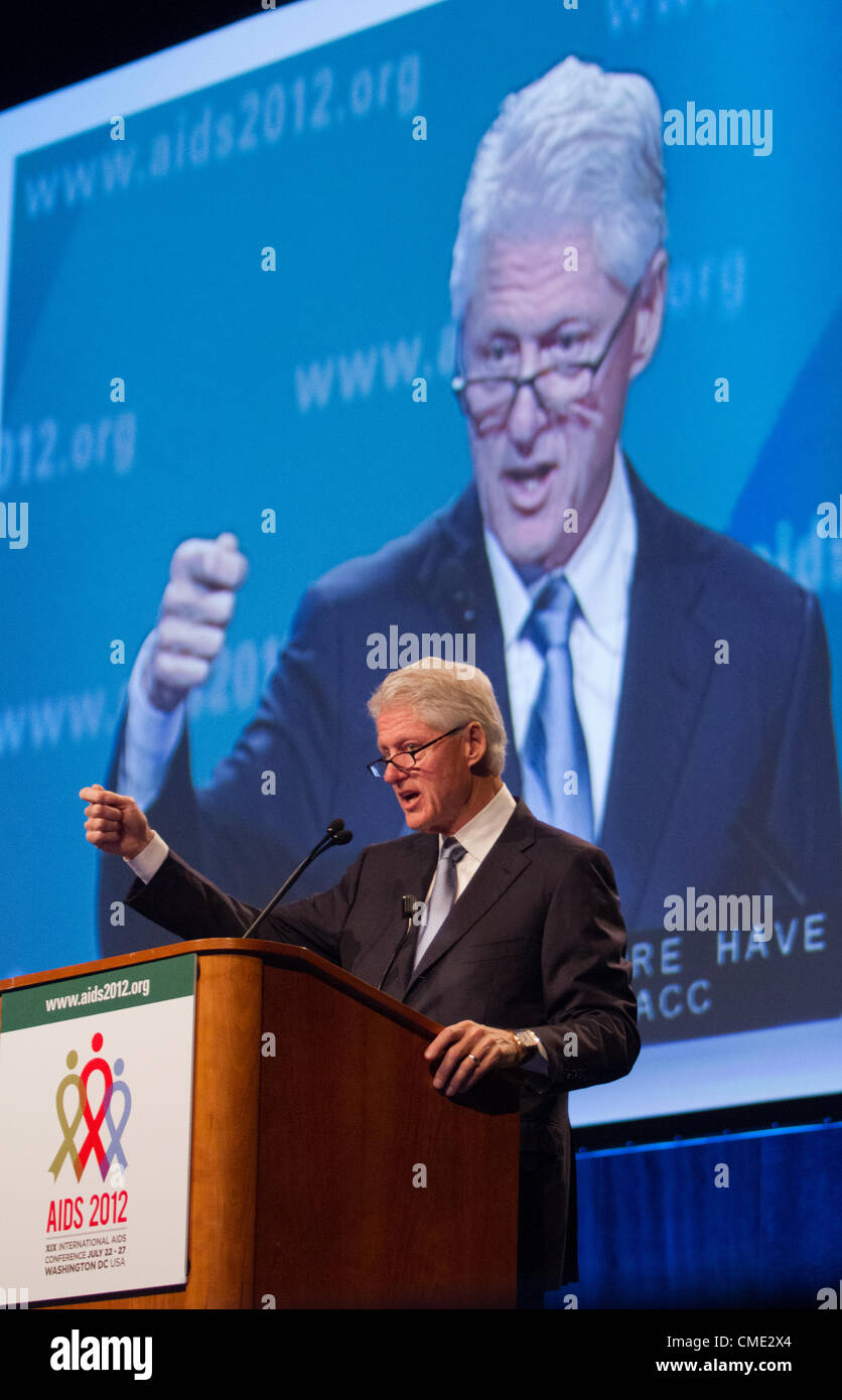 Former US President Bill Clinton speaks at the 2012 International AIDS ...