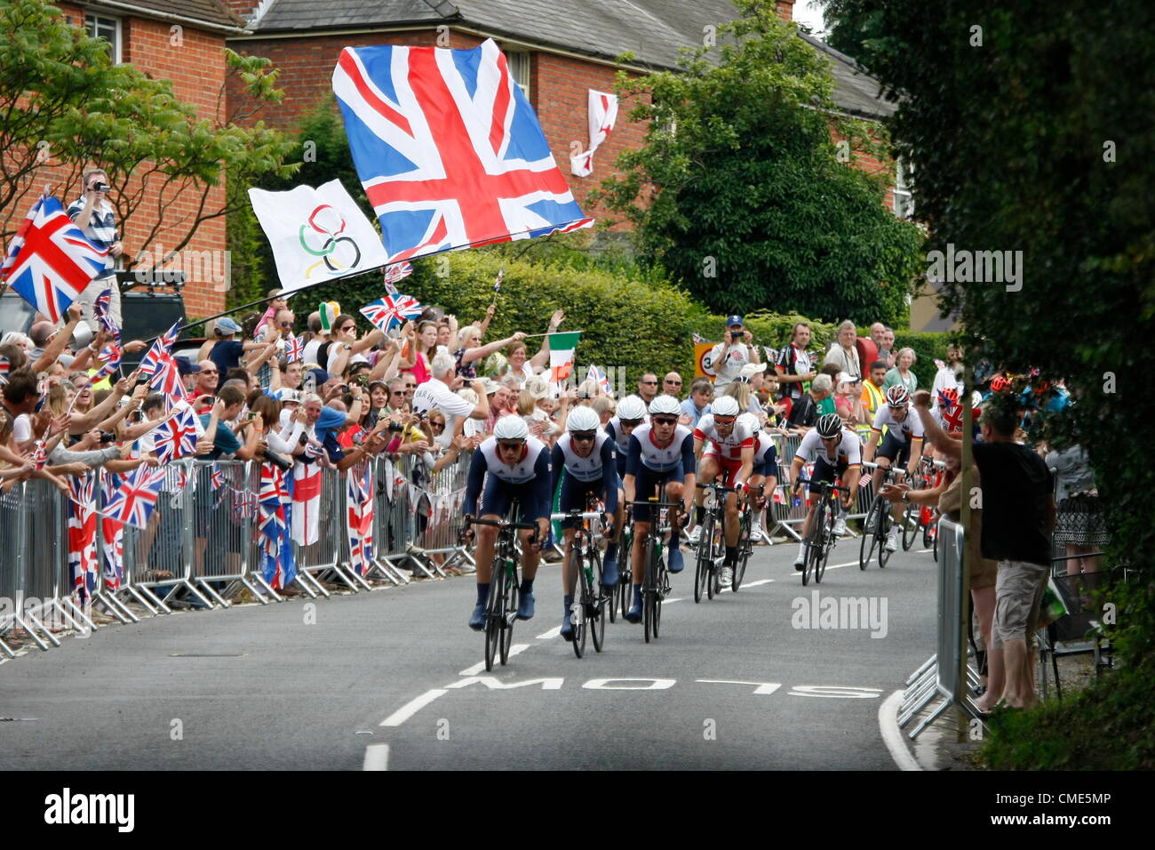 Olympic mens Cycling Road race at TOT HILL,SURREY, UK - July 28th 2012 Stock Photo