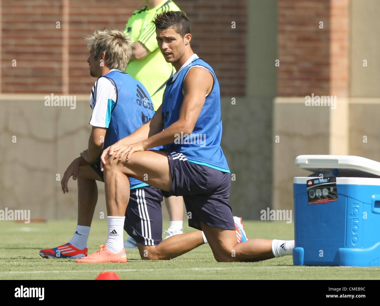 Cristiano Ronaldo Real Madrid Training In Usa Los Angeles California Usa Stock Cristiano Ronaldo Real Madrid Training In Usa Los Angeles California Usa Stock