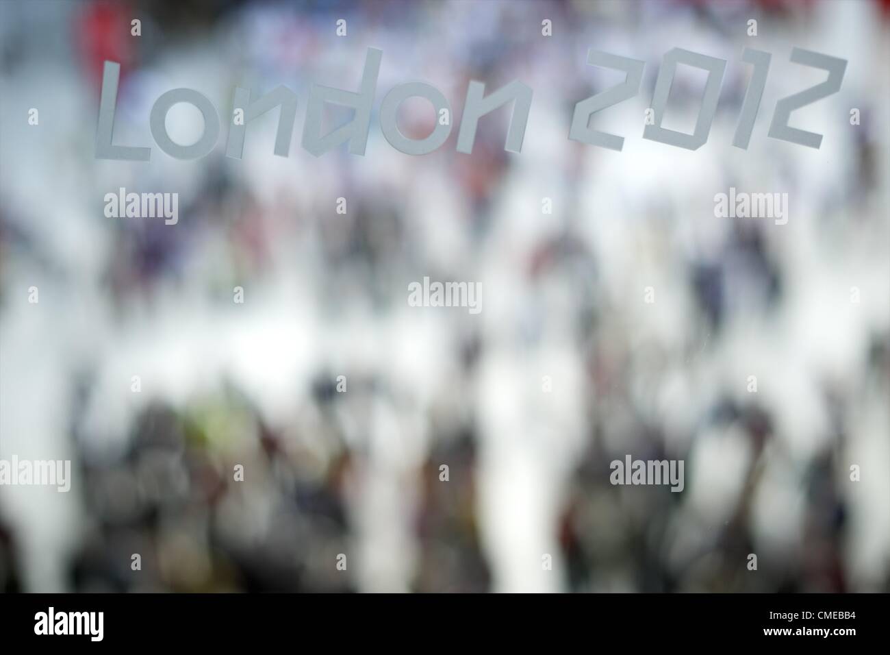 July 29, 2012 - London, England, United Kingdom - Crowds pass through the ExCel London Exhibition Centre on the third day of the 2012 London Summer Olympics. (Credit Image: © Mark Makela/ZUMAPRESS.com) Stock Photo