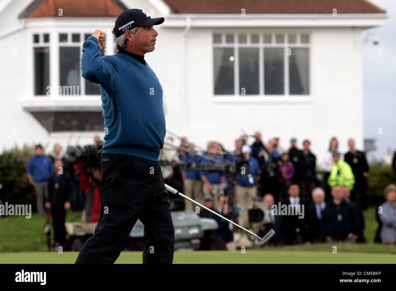 Ayrshire, UK. 29th July, 2012. Fred COUPLES putts to win the The Rolex Senior Open Championship from Turnberry. Stock Photo