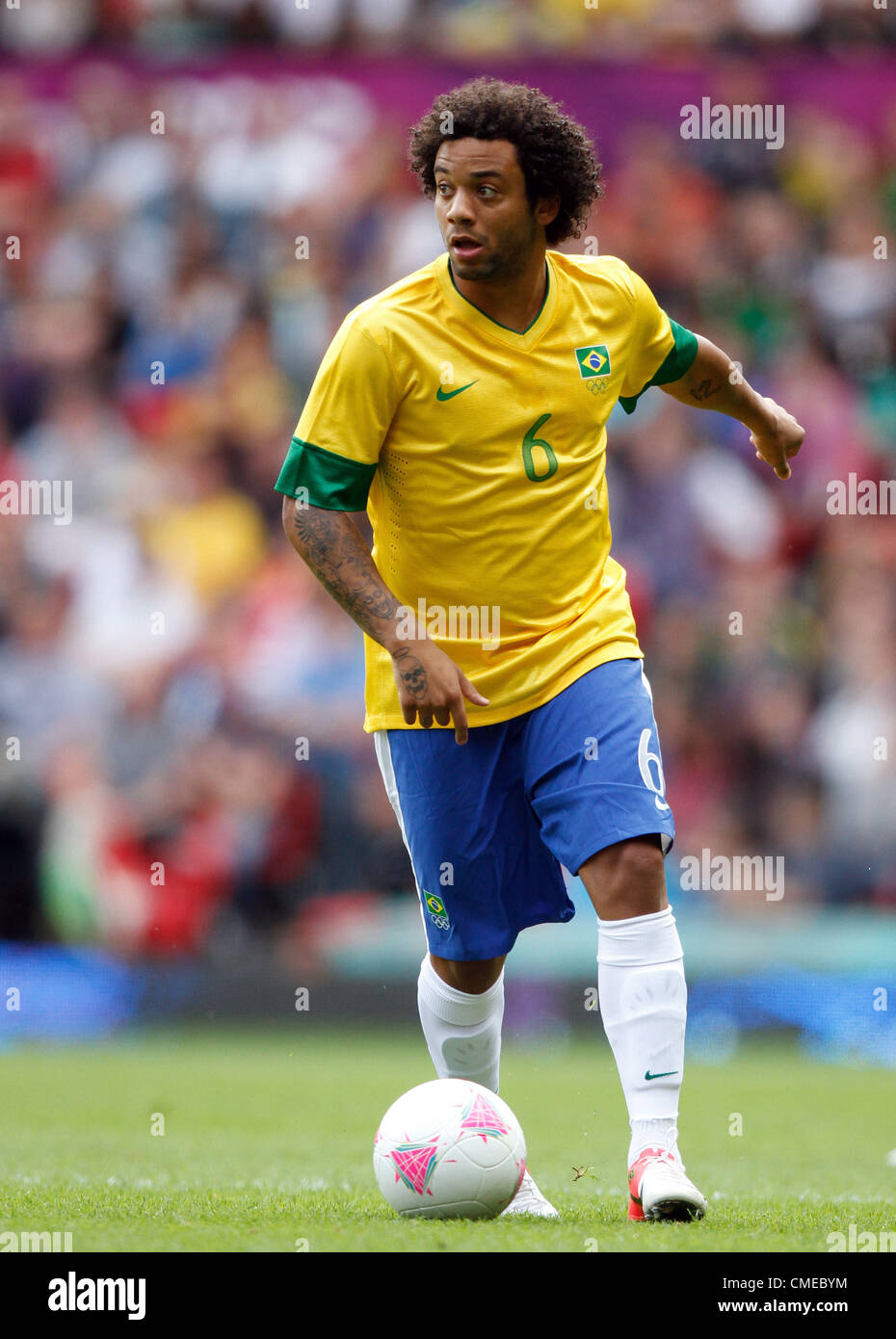 MARCELO BRAZIL OLD TRAFFORD MANCHESTER ENGLAND 29 July 2012 Stock Photo -  Alamy