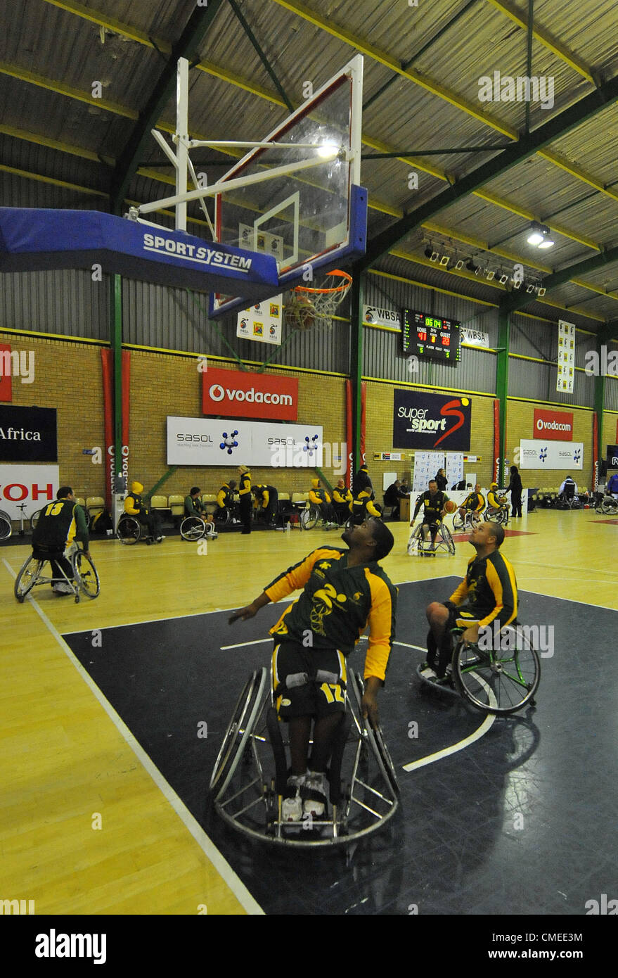 JOHANNESBURG, SOUTH AFRICA JULY 28, Players warmingup during the