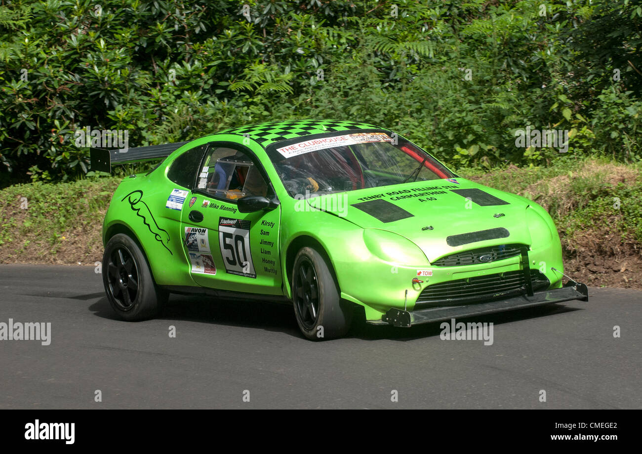 29th July 2012. Mike Manning in the Ford Puma on the Castle Straight during  the Avon Tyres National Hillclimb Championships at Wiscombe Park Hillclimb  Circuit Stock Photo - Alamy