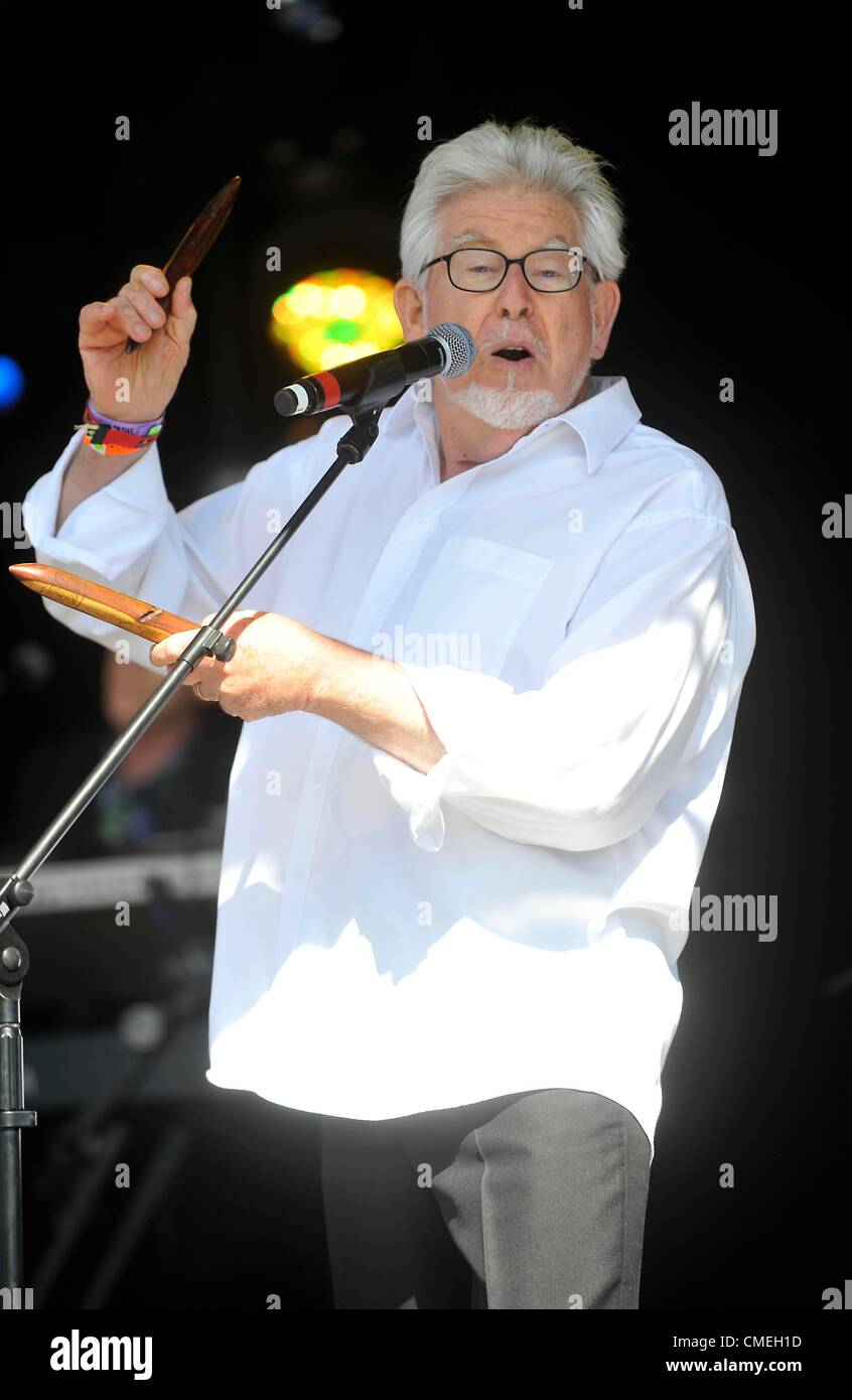 July 29th 2012. Rolf Harris live on stage at Camp Bestival Lulworth castle Dorset. Stock Photo