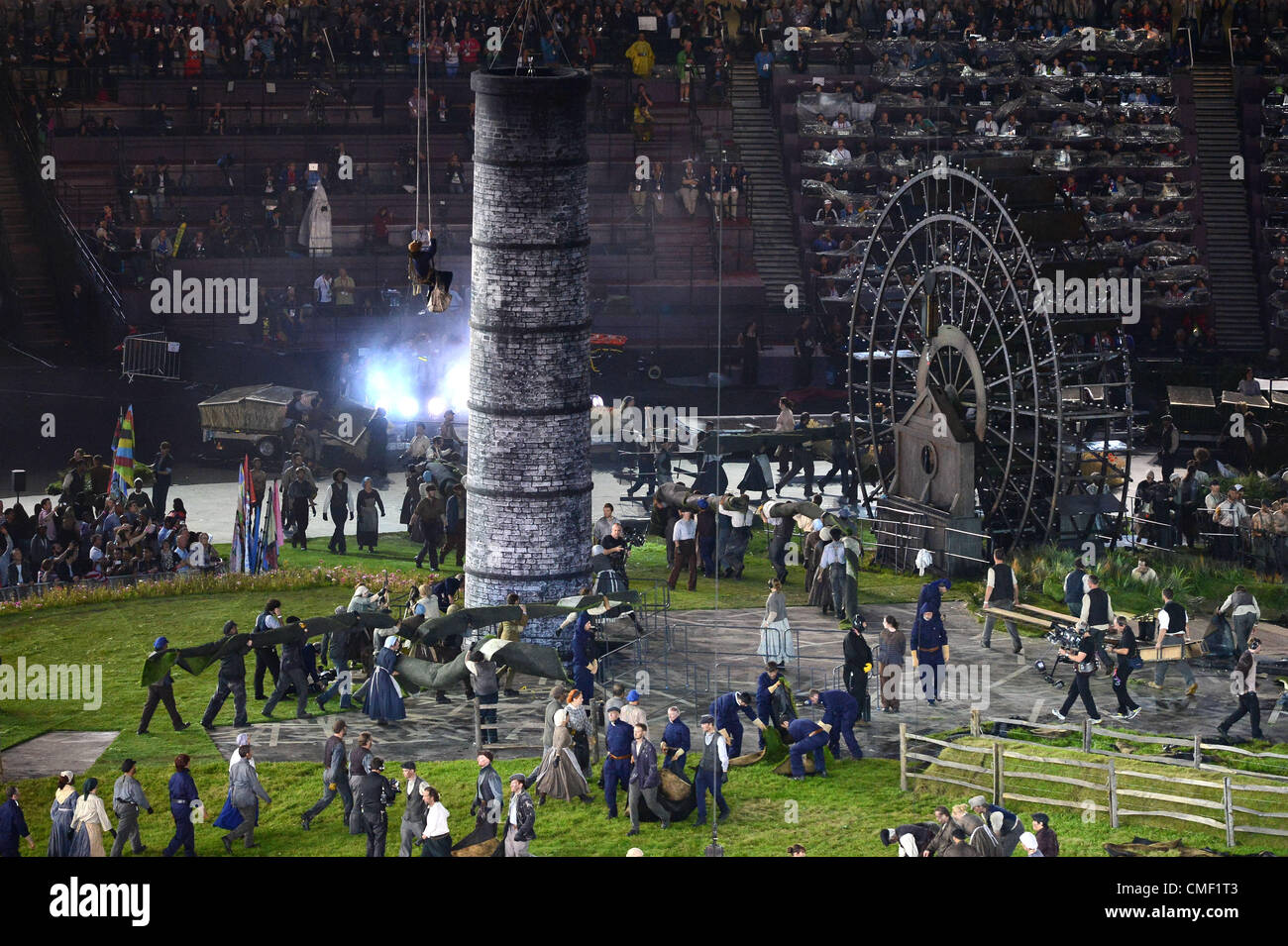 London England July 27 Performers During London Olympics Opening Ceremony At The Olympic Stadium On July 27 2012 In London England Photo By Roger Sedres Gallo Images Stock Photo Alamy