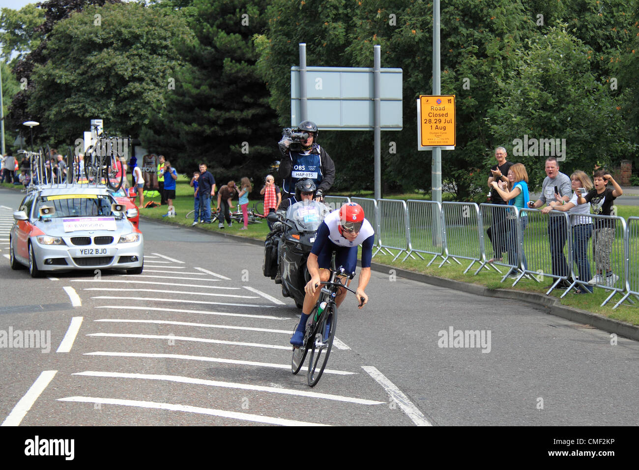 London 2012 Olympic Men's Cycling Time Trial. Wednesday 01/08/2012