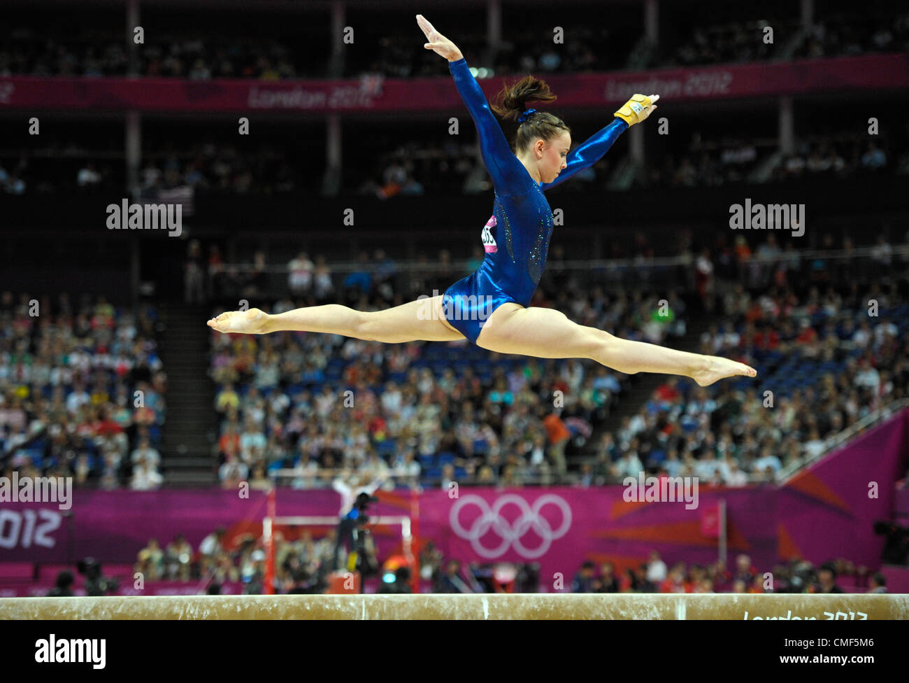 31.07.2012. London, England. Olympic Games.   Gymnastics Womens Team Finals   Greenwich Arena. Hannah Whelan Stock Photo