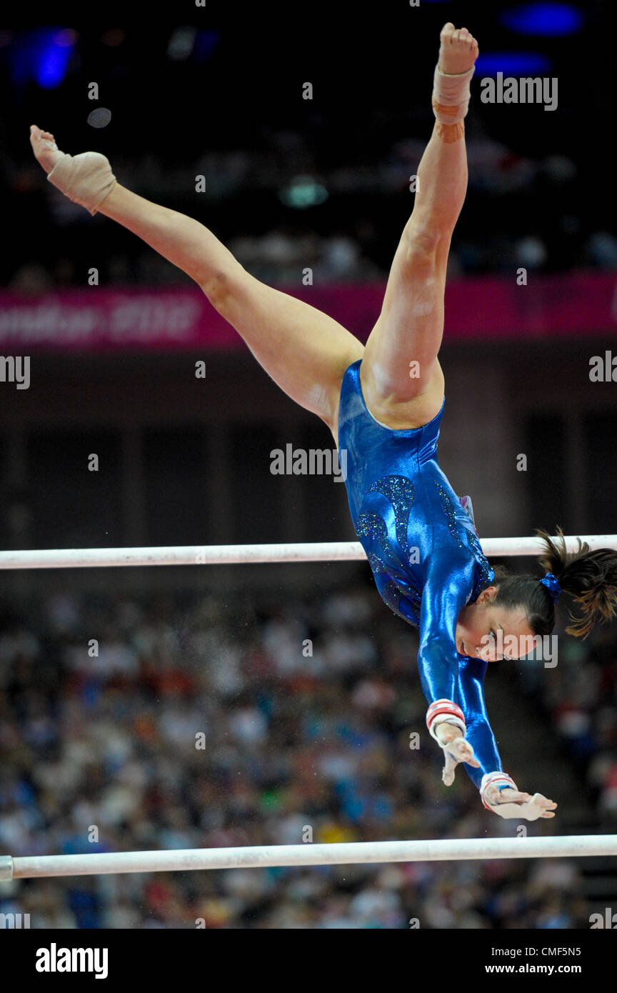 31.07.2012. London, England. Olympic Games.   Gymnastics Womens Team Finals   Greenwich Arena . Beth Tweddle Team GB Stock Photo