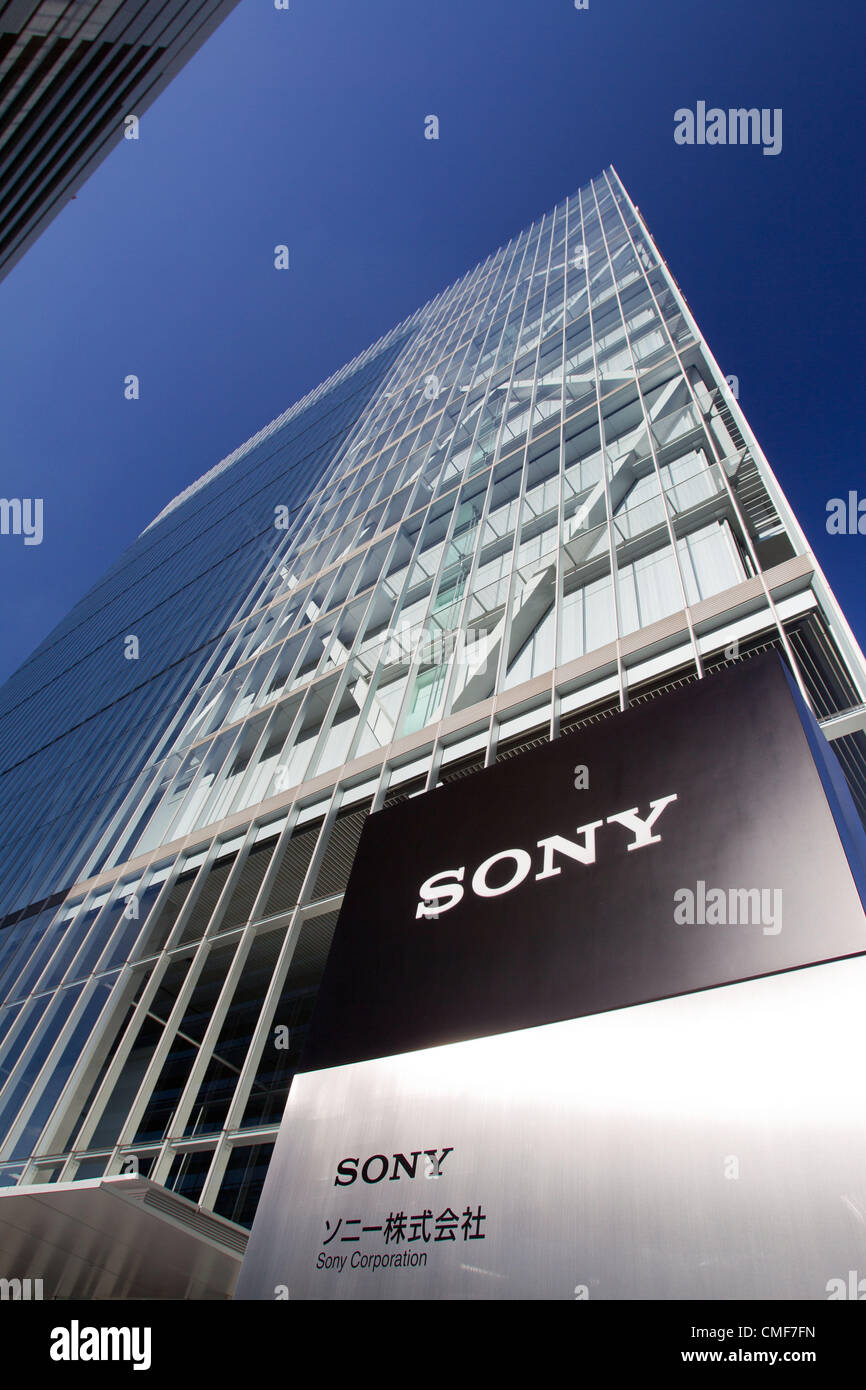 August 2, 2012 - Tokyo, Japan - The building of Sony Corp. headquarters is  shown downtown Tokyo. Sony, Japan's leading exporter of electronics,  slashes its profit forecast due to slowing demand and