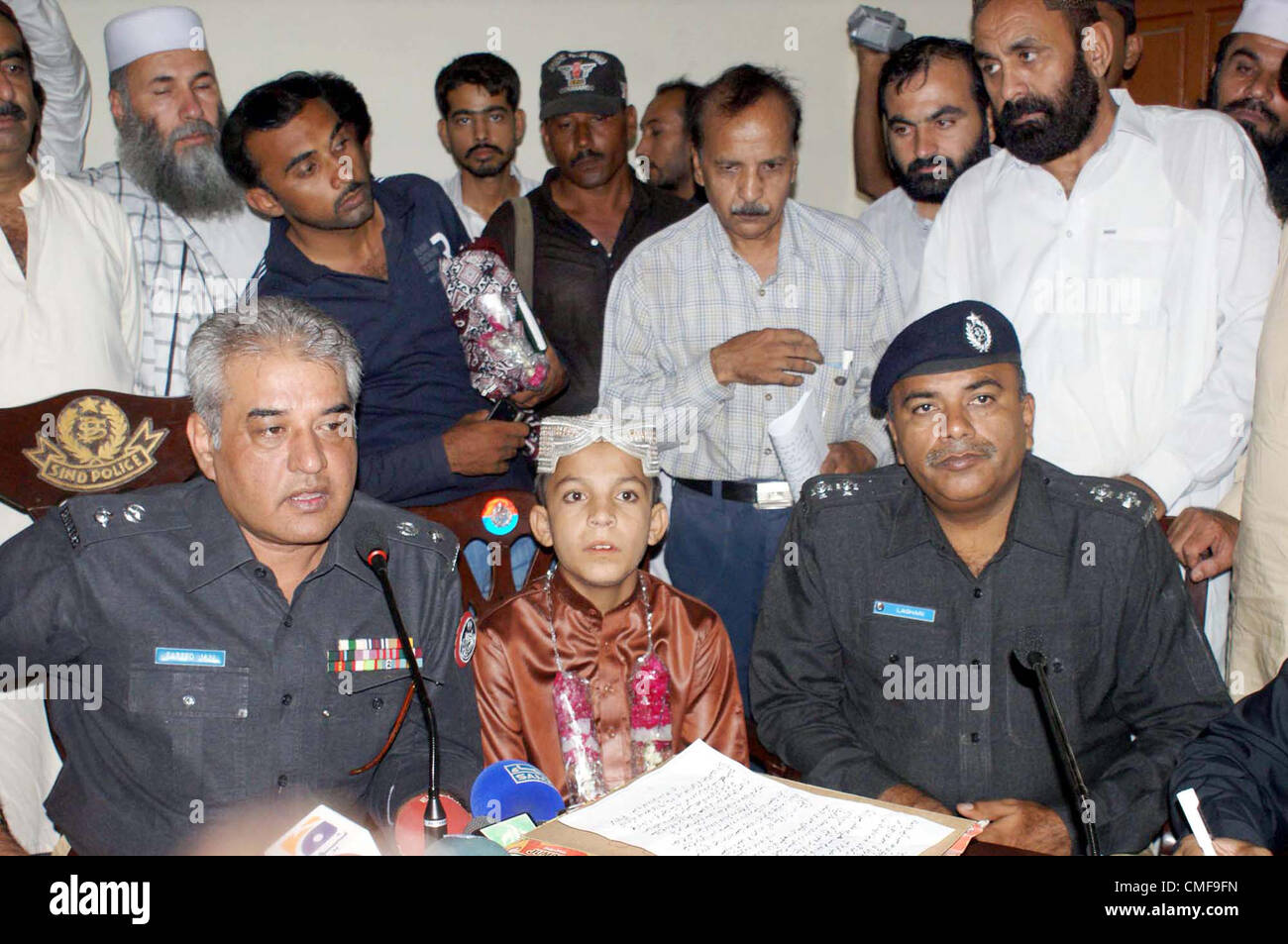 Senior Superintendent of Police (SSP), Pir Fareed Jan Sarhandi along ...