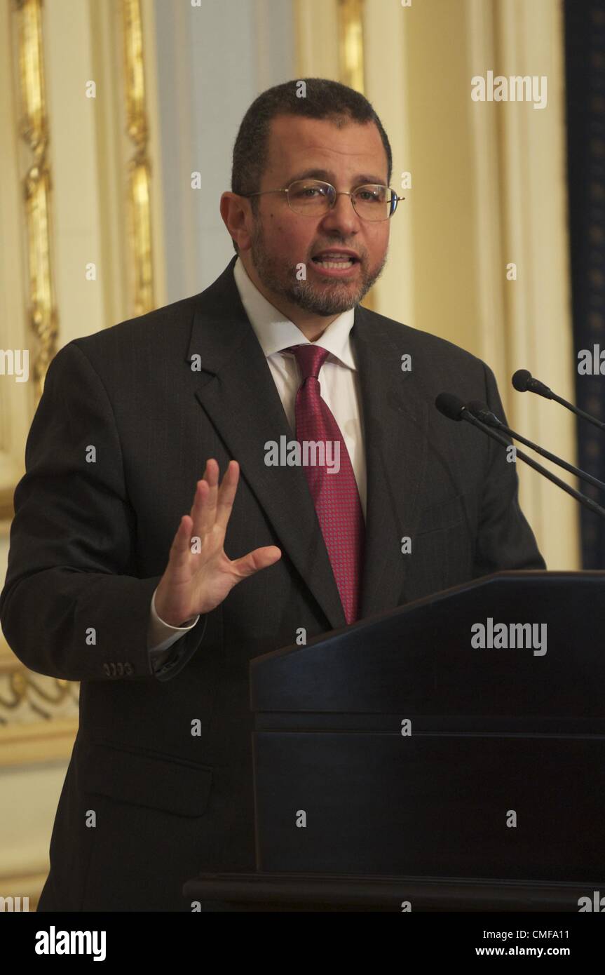 August 2, 2012 Cairo, Egypt Newly appointed Egyptian Prime Minister HESHIM QANDIL announces