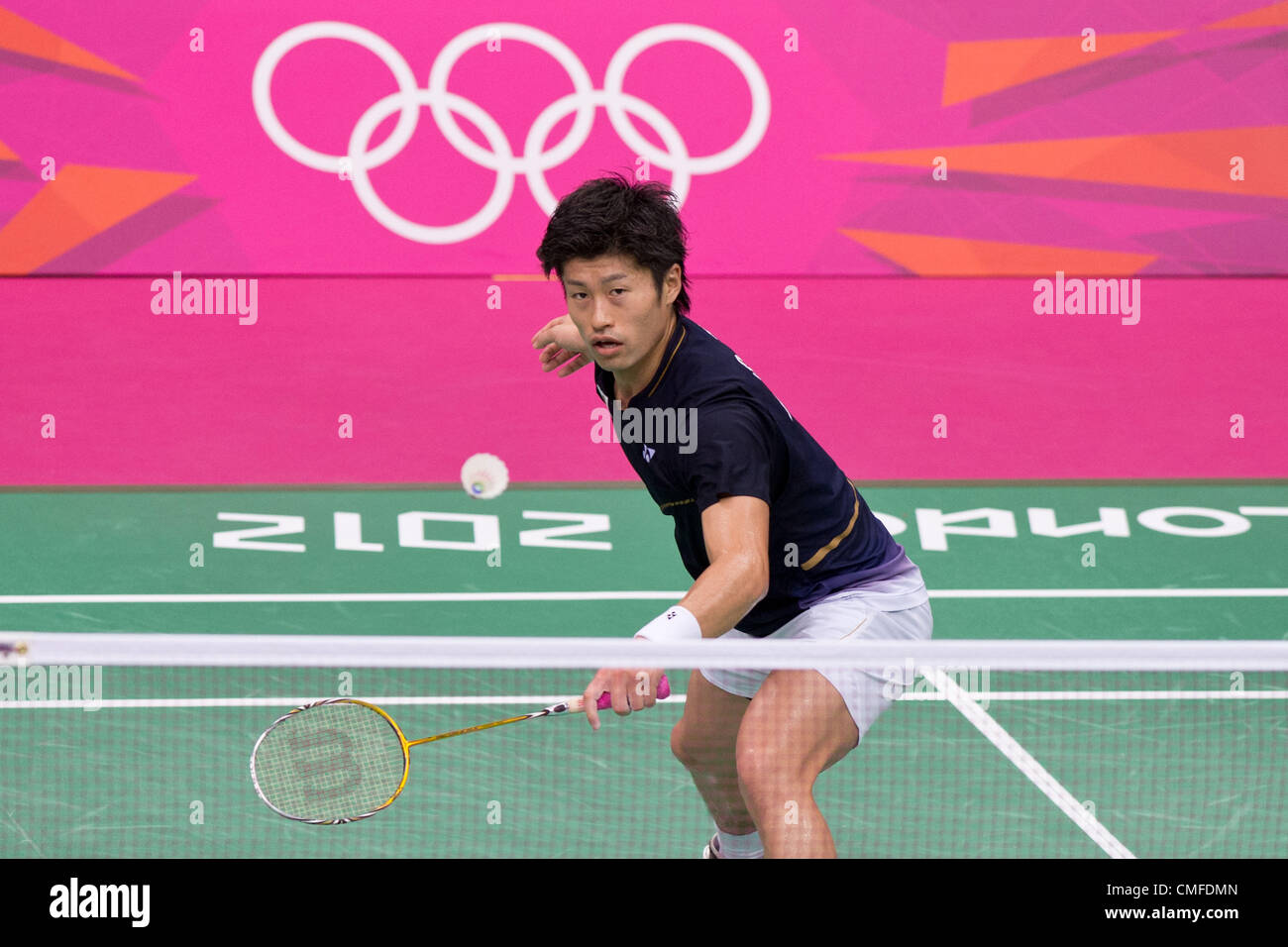 Sho Sasaki (JPN), AUGUST 2, 2012 - Badminton : Men's Singles quarter-final  at Wembley Arena during the London 2012 Olympic Games in London, UK. (Photo  by Enrico Calderoni/AFLO SPORT) [0391] Stock Photo - Alamy