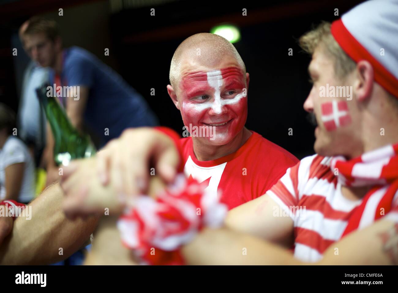 Aug. 2, 2012 London, England, United Kingdom Danish fans attend the