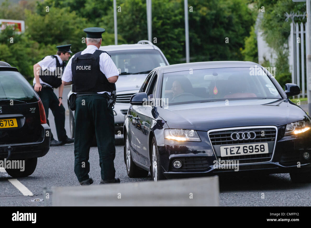 Police Traffic Checkpoint High Resolution Stock Photography and Images
