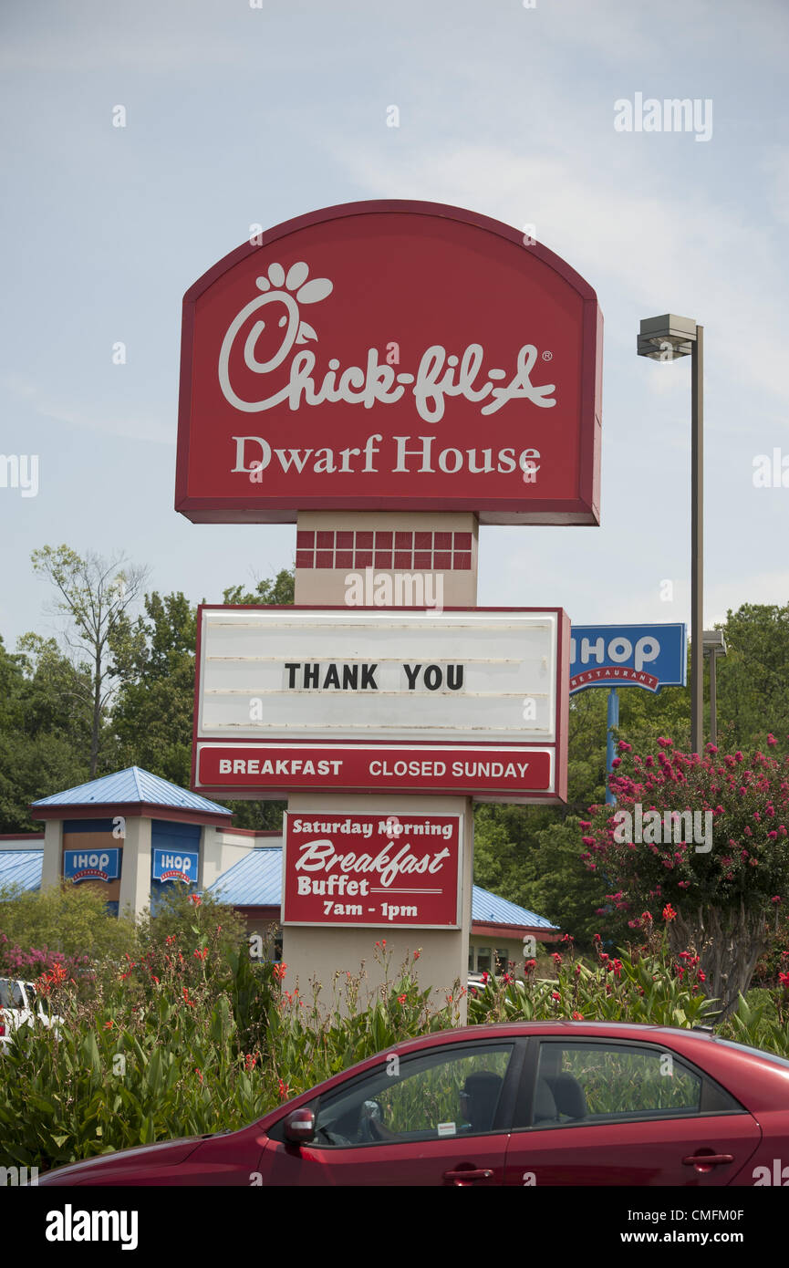Aug. 3, 2012 Jonesboro, GA A 'ChickfilA restaurant near the founder's home south of