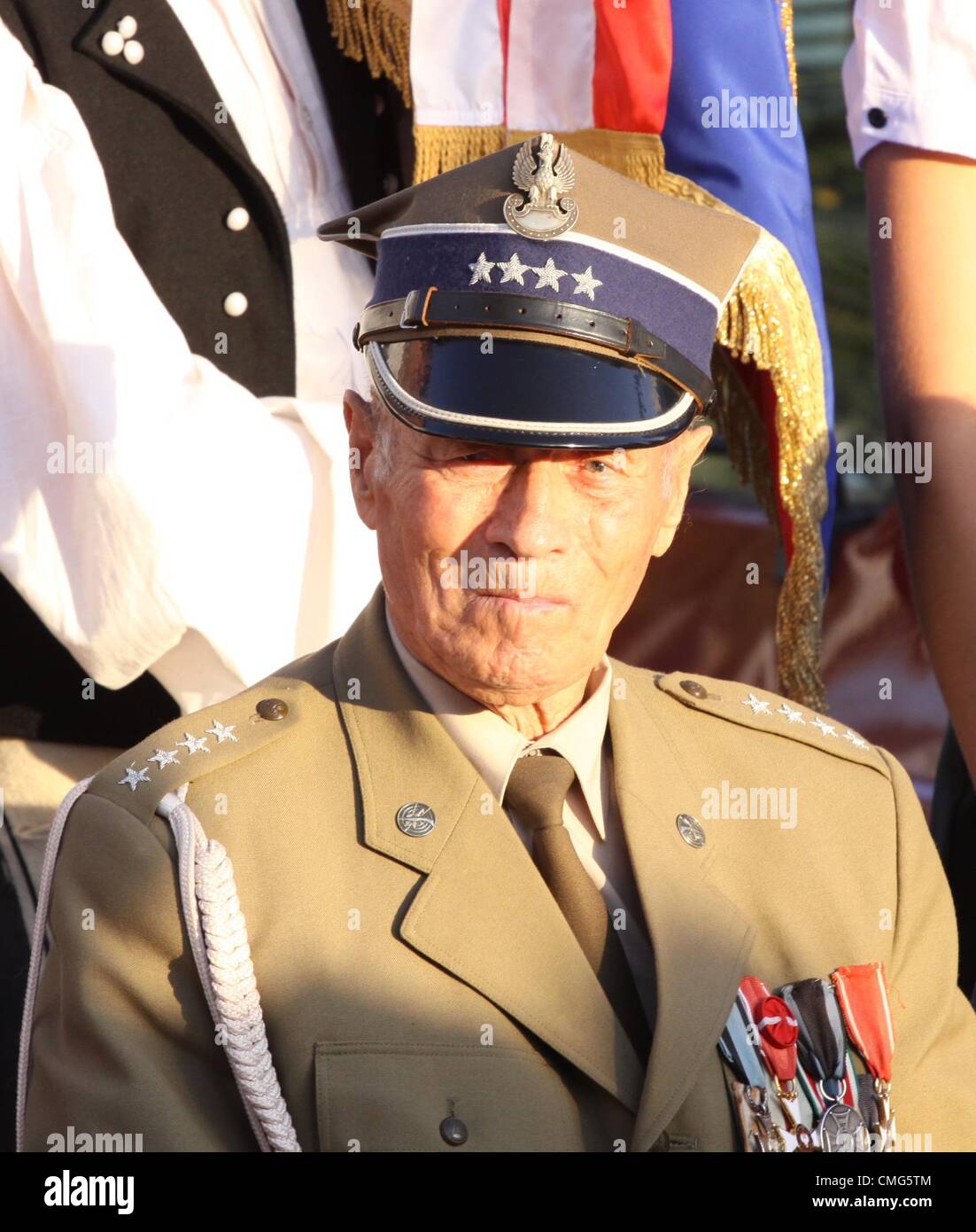 Warsaw, Poland 5th, August 2012. Major Ignacy Skowron has died. Skowron was the last of the surviving soldiers, who in 1939 defended Westerplatte penisula where the 2nd World War started. Ignacy Skowron was the last survivor of more than 200-person crew fighting on Westerplatte. File photo taken in 2009: Major Ignacy Skowron in Gdansk Stock Photo