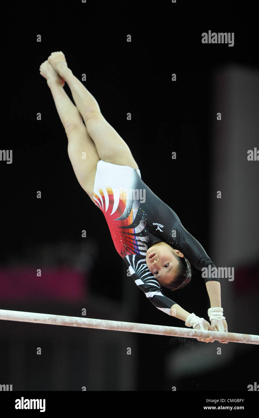 06.08.2012. London, England.  Gymnastics Individual Apparatus Finals North Greenwich Arena . Koko Tsurumi  Japan Stock Photo