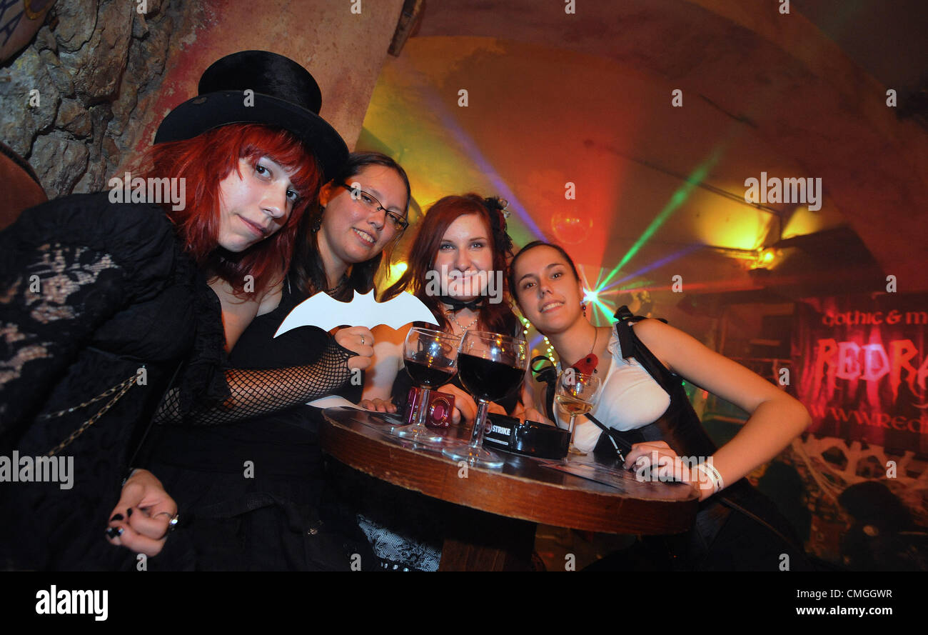 Prague Gothic Treffen in Prague's XT3 Club, Czech Republic on August 4, 2012. (CTK Photo/Katerina Sulova) Stock Photo