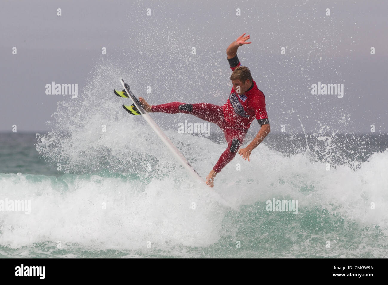 Surfer at Relentless Boardmasters 2012 Stock Photo