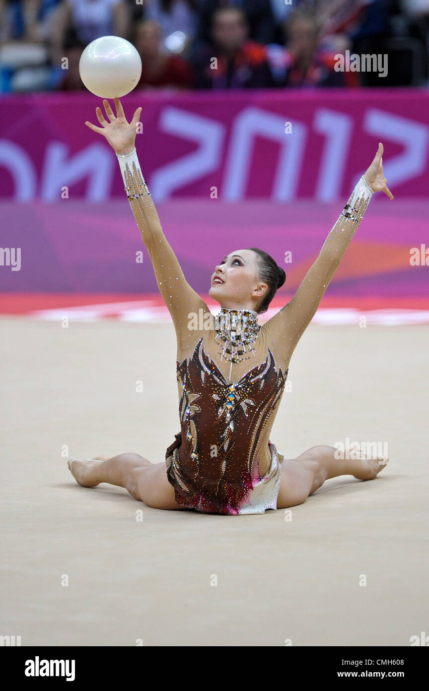 09.08.2012. London, England.  Gymnastics Rhythmic   Wembley  Arena . Anna Alyabyeva  Kazakhstan Stock Photo