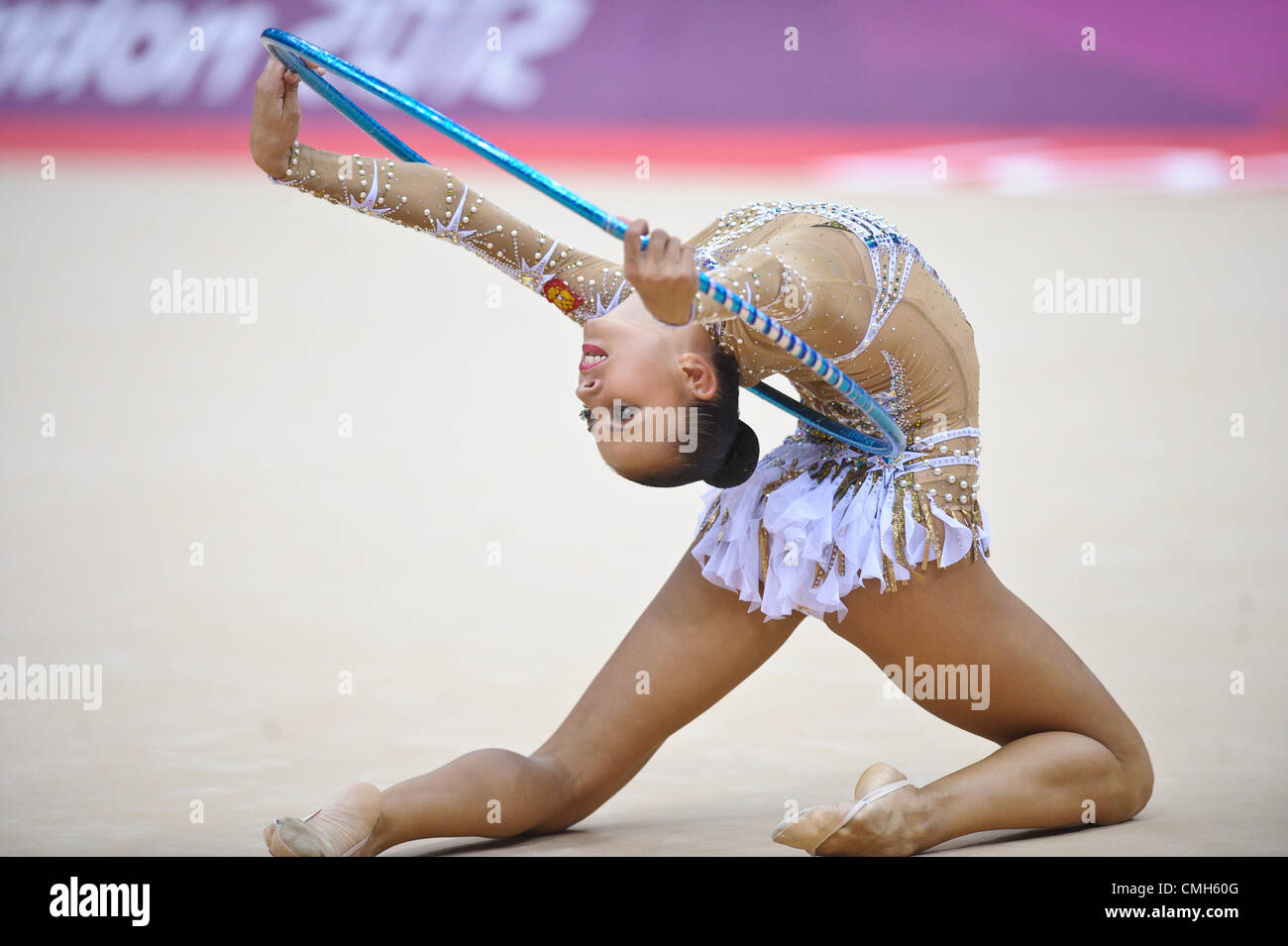 09.08.2012. London, England.  Gymnastics Rhythmic   Wembley  Arena .Daria Dmitrieva  Russia Stock Photo