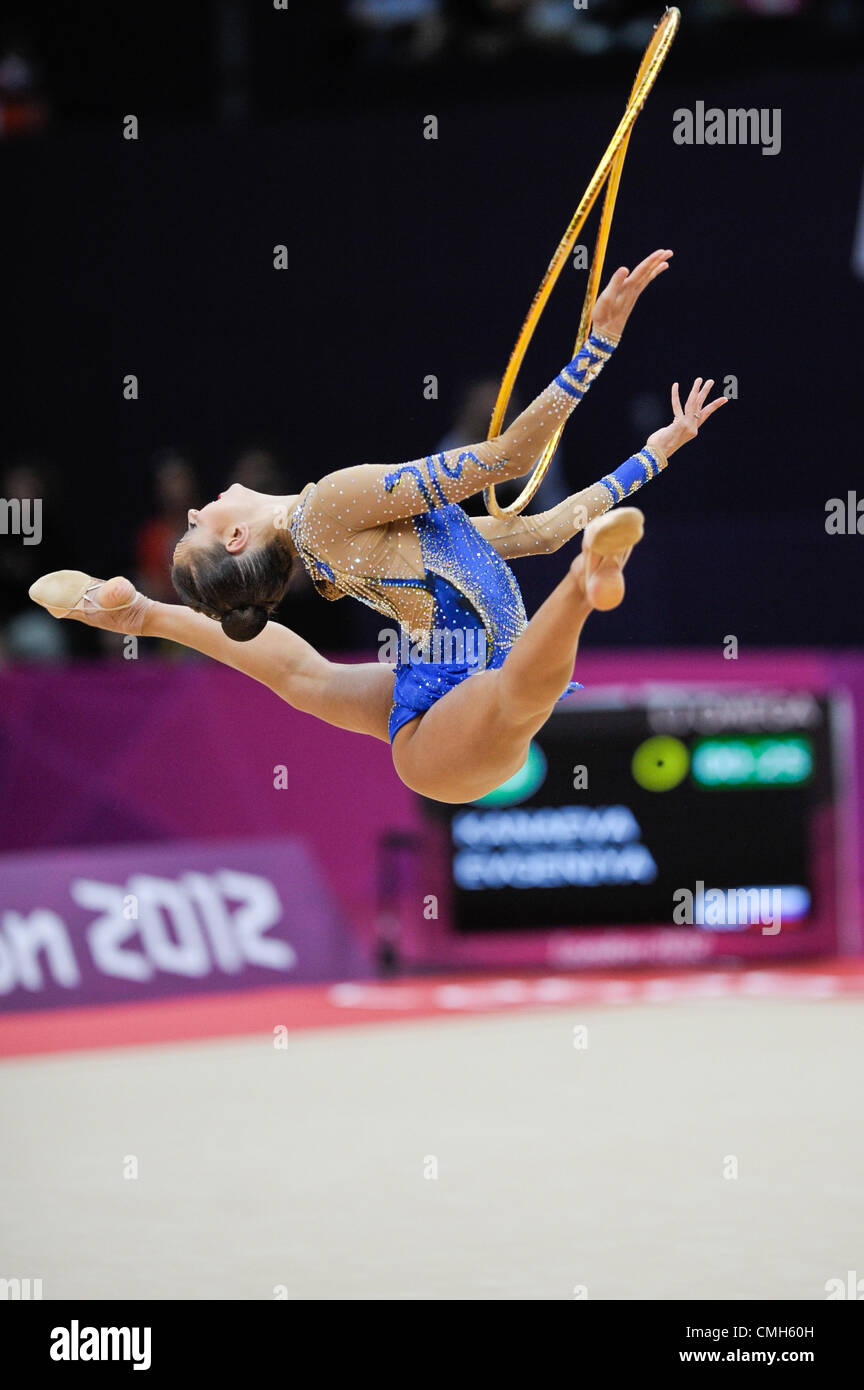 09.08.2012. London, England.  Gymnastics Rhythmic   Wembley  Arena .Evgeniya Kanaeva  Russia Stock Photo