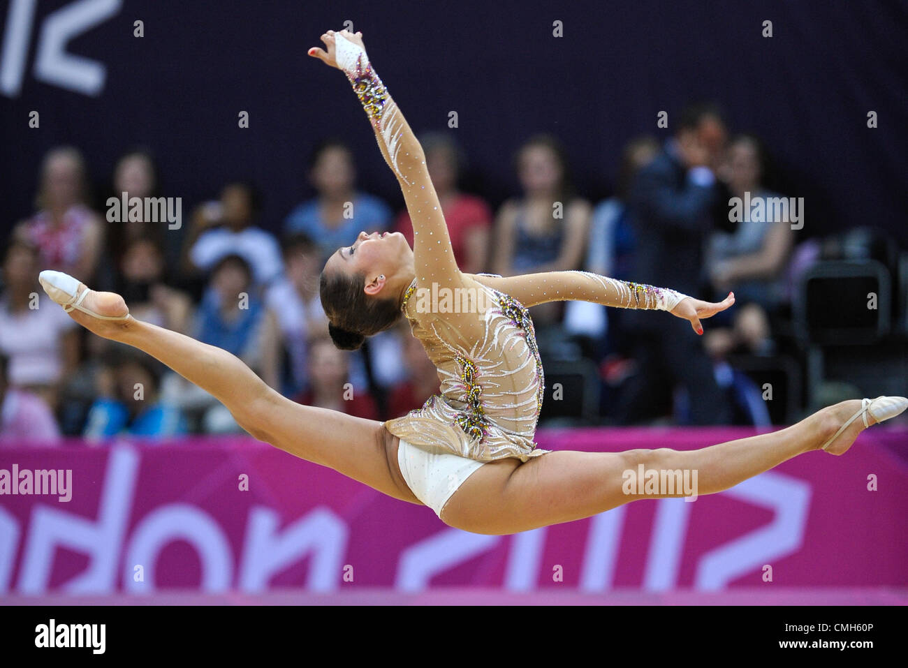 09.08.2012. London, England.  Gymnastics Rhythmic   Wembley  Arena . Ganna Rizatdinova   Ukraine Stock Photo