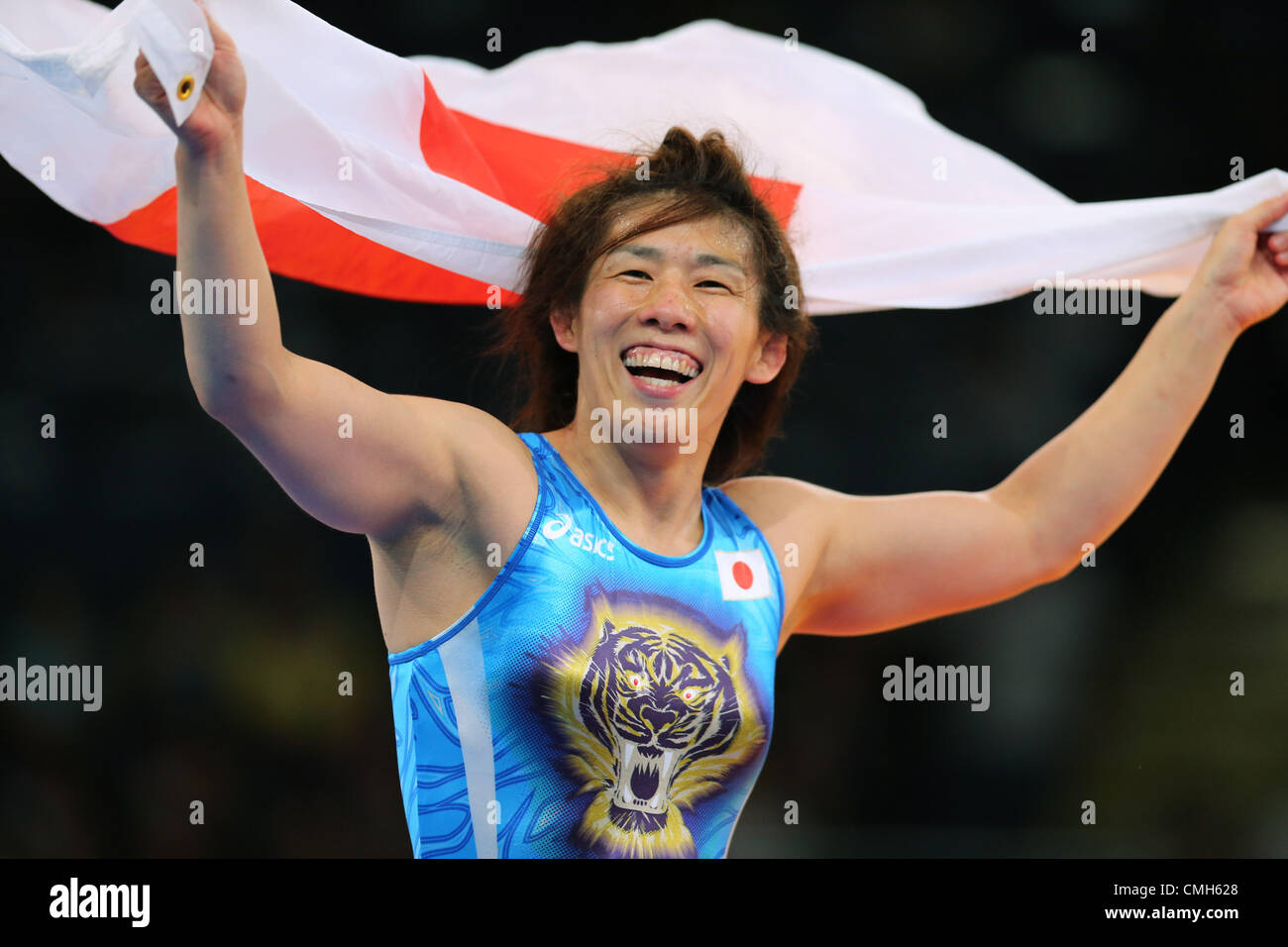 Saori Yoshida (JPN),  AUGUST 9, 2012 - Wrestling :  Women's 55kg Freestyle Final  at ExCeL  during the London 2012 Olympic Games in London, UK.  (Photo by Daiju Kitamura/AFLO SPORT) [1045] Stock Photo