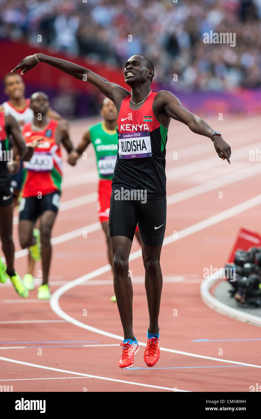 9th Aug 2012. David Rudisha (KEN) winning the gold medal in world
