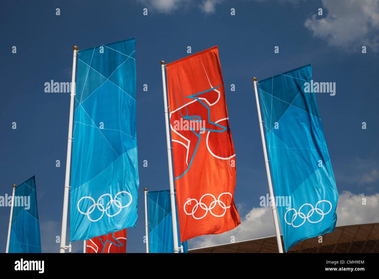 London, UK. Thursday 9th August 2012. London 2012 Olympic Games Park in Stratford. Stock Photo