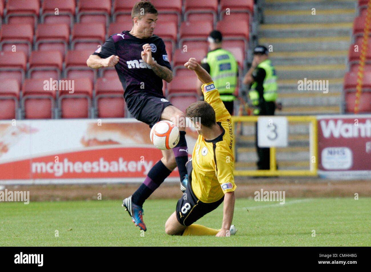 11th Aug 2012. 11.08.2012 Glasgow, Scotland. 8 Stewart Murdoch in action during the Scottish Football League Division 1 game between Partick Thistle and Falkirk from Firhill Stadium. Credit:  Ian Buchan / Alamy Live News Stock Photo