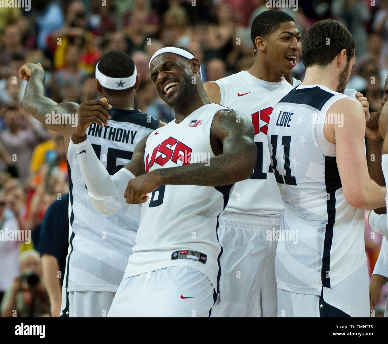 Aug 12 12 London England United Kingdom Lebron James And Team Usa Celebrates Their 107 100 Win One Spain In The Men S Gold Medal Game During The London Olympics 12 At
