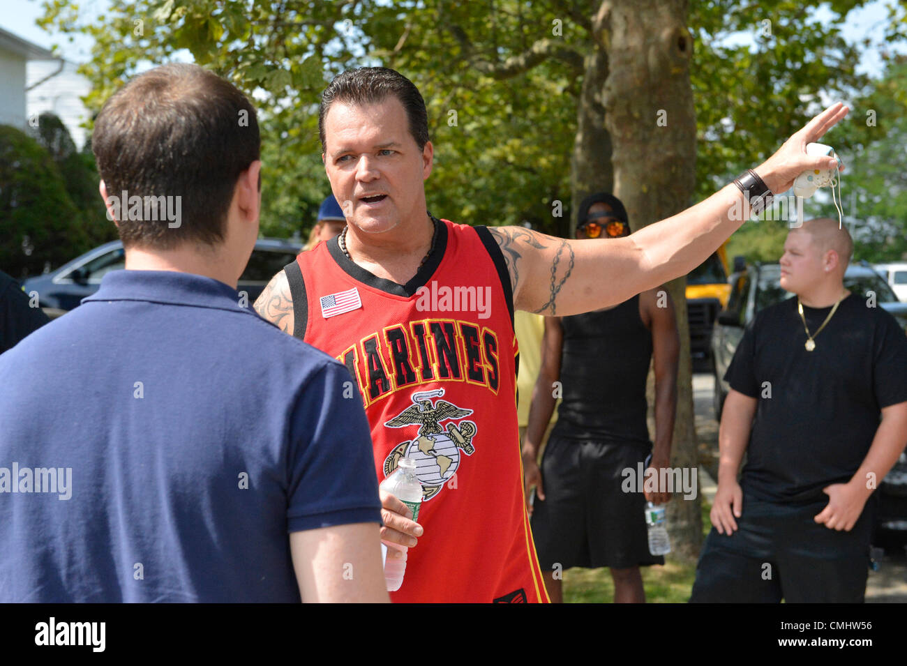 AUG. 12, 2012 OCEANSIDE, NEW YORK U.S. A grieving GREG BUCKLEY, SR