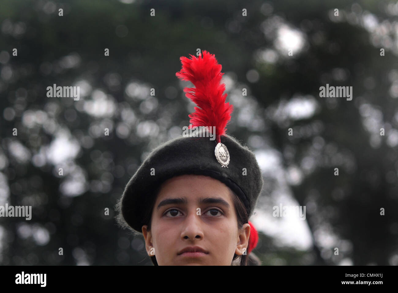 Aug 13 2012 Indian National Cadet Corps NCC Girl Participate In