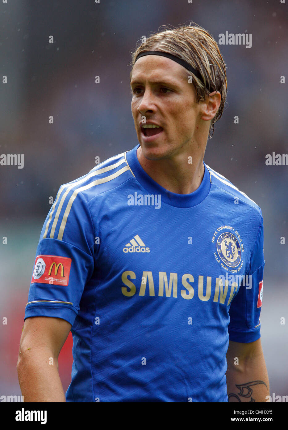 FERNANDO TORRES CHELSEA FC VILLA PARK BIRMINGHAM ENGLAND 12 August 2012 Stock Photo