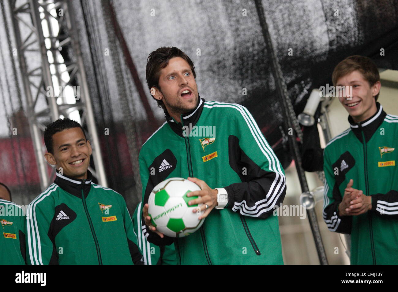 13th Aug 2012. Gdansk, Poland 13.08.2012 Player Andreu Guerao Mayoral takes part in the Lechia Gdansk Polish football extraleague team presentation before the 2012/2013 seazon. Stock Photo