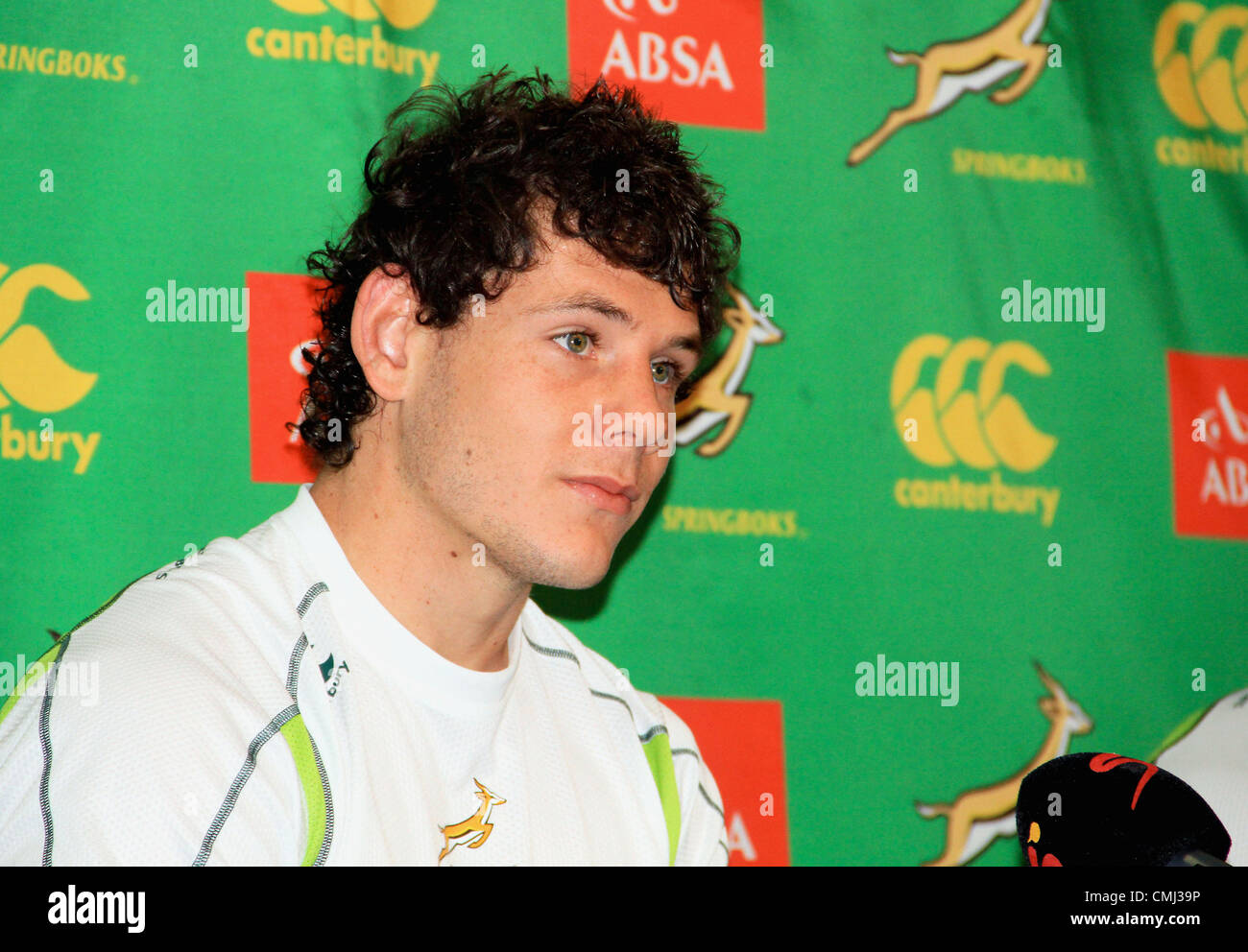 14th Aug 2012. CAPE TOWN, SOUTH AFRICA - AUGUST 14, Marcell Coetzee during the South African national rugby team press conference at Southern Sun, Cullinan Hotel on August 14, 2012 in Cape Town, South Africa Photo by Grant Pitcher / Gallo Images Stock Photo