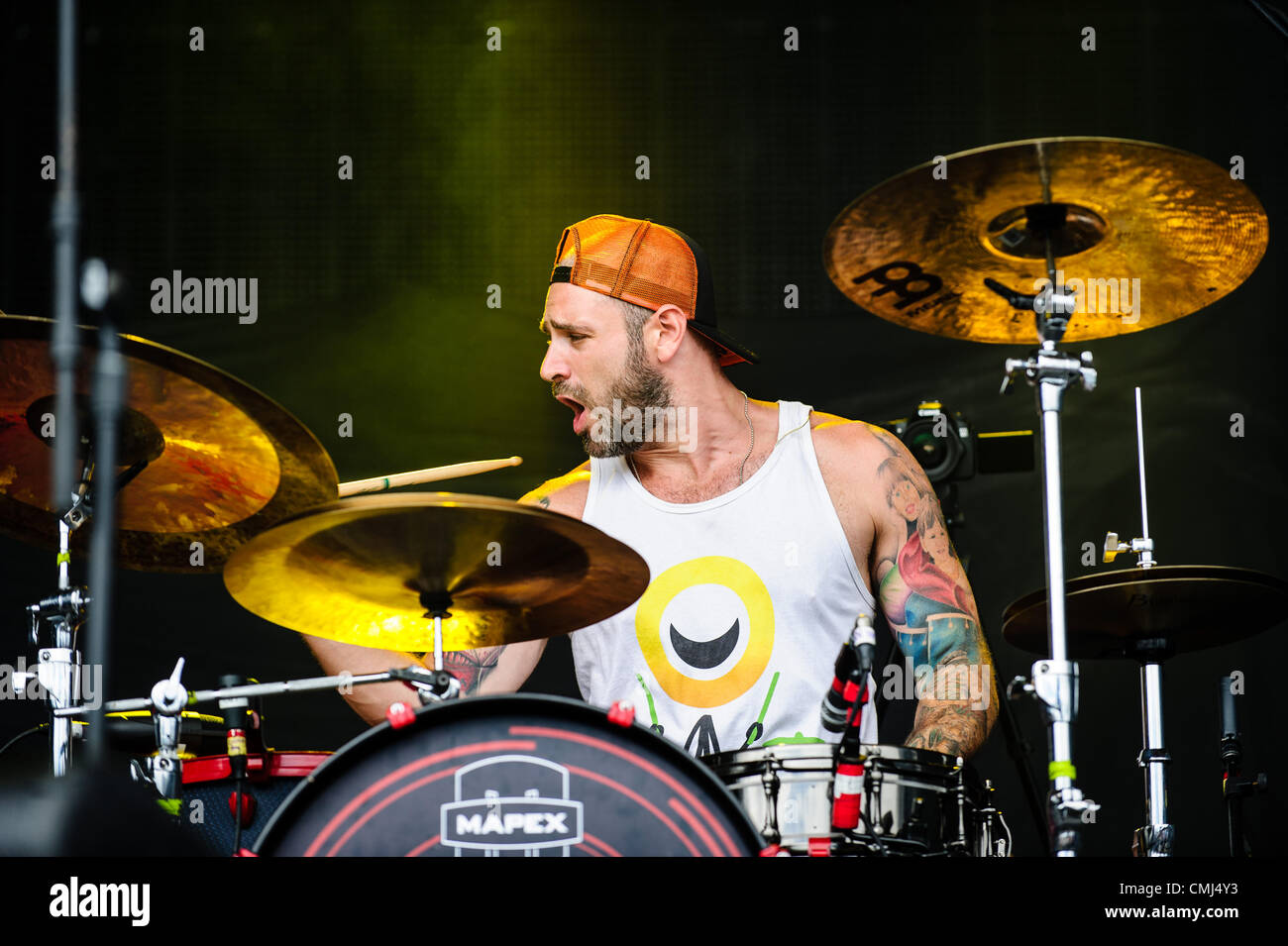 Aug. 12, 2012 - Toronto, Ontario, Canada - MATT HALPERN of Periphery on  HEAVY T.O. 2012 stage at Downsview Park in Toronto. (Credit Image: © Igor  Vidyashev/ZUMAPRESS.com Stock Photo - Alamy