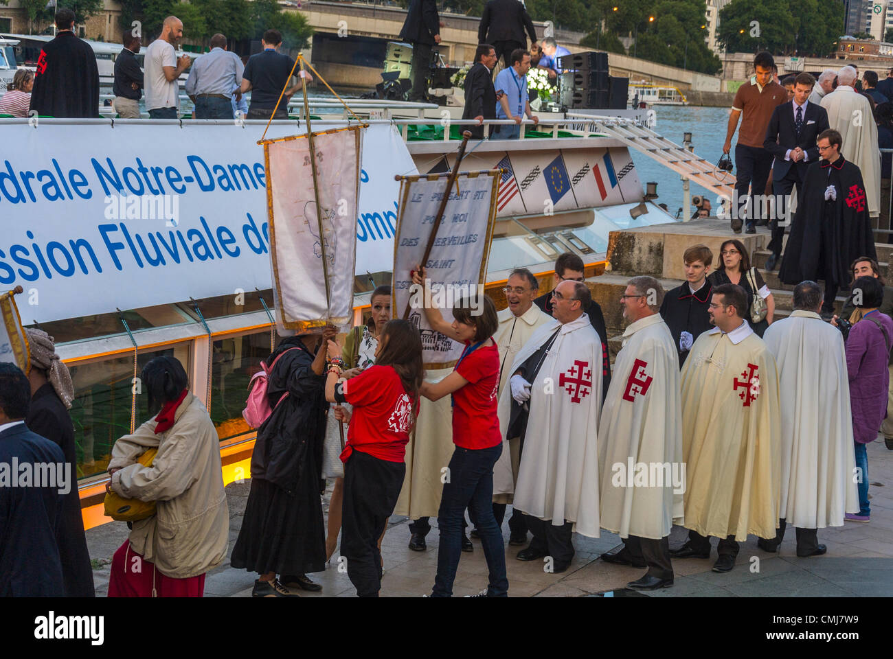 Paris, France, Christian Pilgrims Celebrating August 15, Assumption of