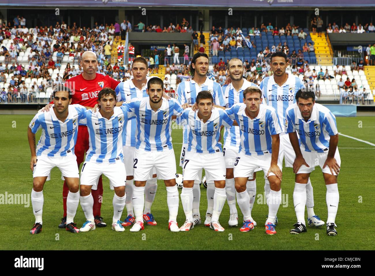 Malaga team group lineup, AUGUST 11, 2012 Football / Soccer Malaga