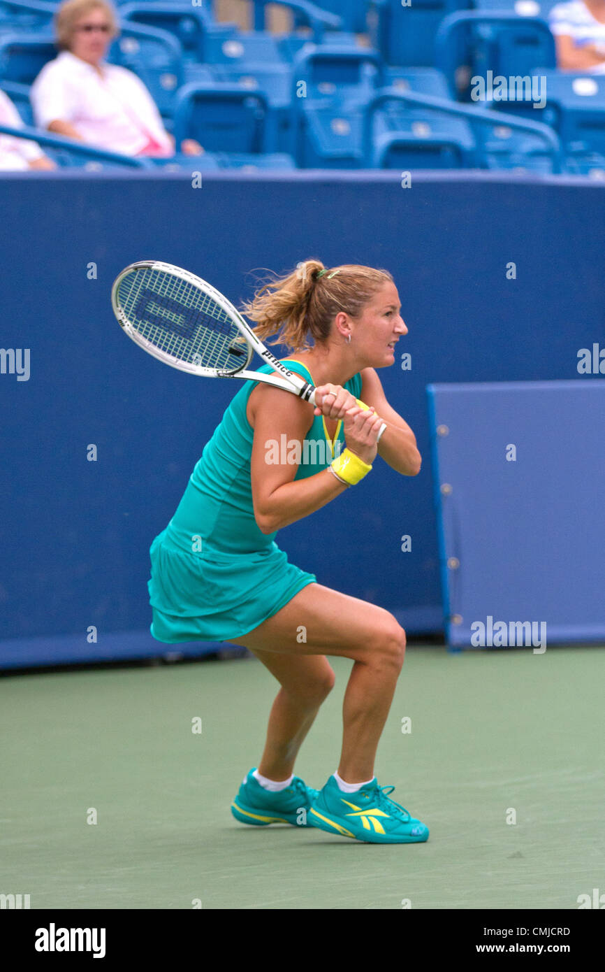 13.08.2012. Mason, Ohio, USA.  Shahar Peer (IL) during the First Round of the Western And Southern Open at the Lindner Family Tennis Center in Cincinnati, Ohio. Stock Photo