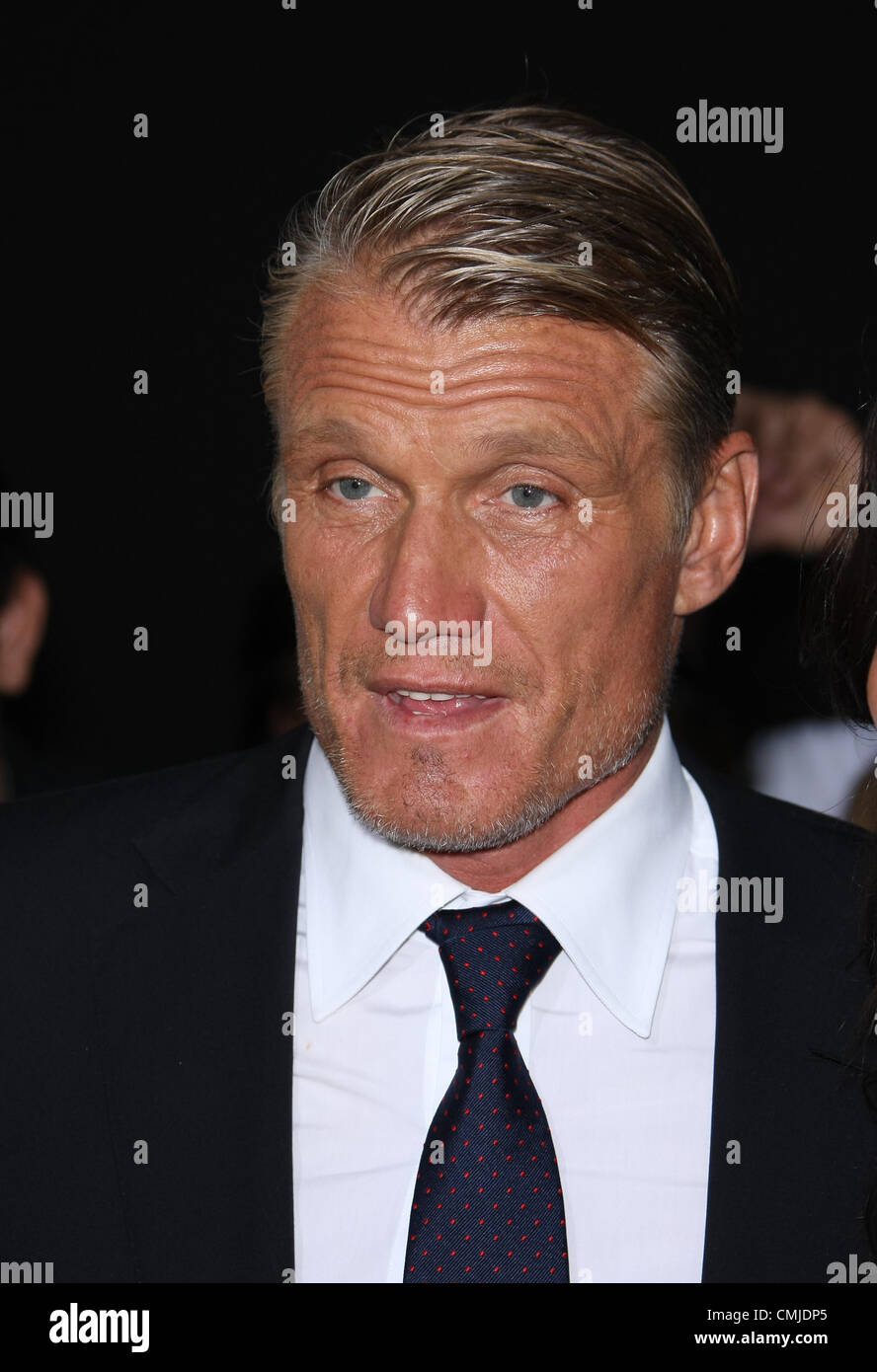 DOLPH LUNDGREN EXPENDABLES 2. WORLD PREMIERE HOLLYWOOD LOS ANGELES CALIFORNIA USA 15 August 2012 Stock Photo