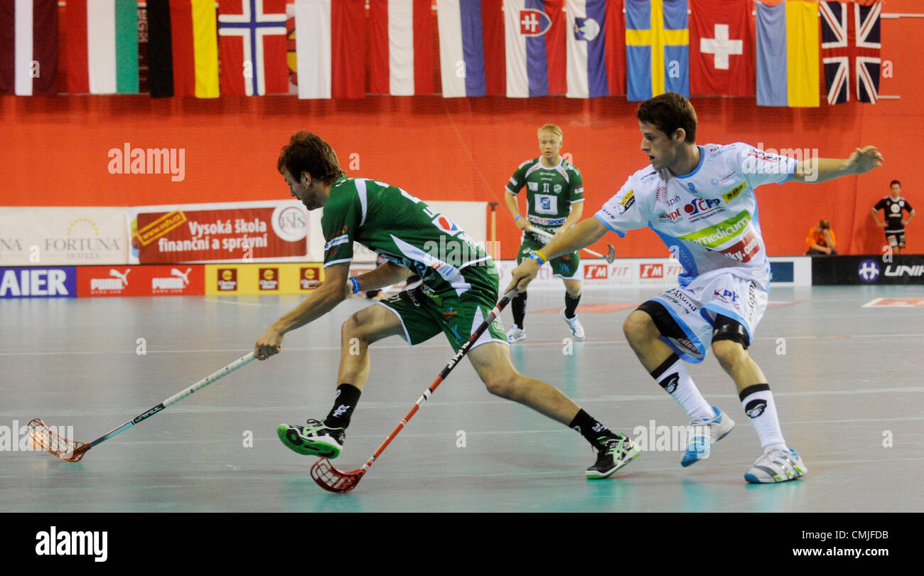 16th Aug 12 th International Floorball Tournament Czech Open Fbc Ostrava Vs Ibk Dalen August 16 12 Prague Czech Republic Patrik Plihal Of Ostrava Left Amd Christian Larsson Of Dalen Left Ctk 16th Aug 12 th International Floorball Tournament Czech Open Fbc Ostrava Vs Ibk Dalen August 16 12 Prague Czech Republic Patrik Plihal Of Ostrava Left Amd Christian Larsson Of Dalen Left Ctk